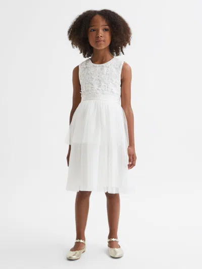 Reiss Ivory Rocha 9-13 Yrs Embellished Tulle Dress