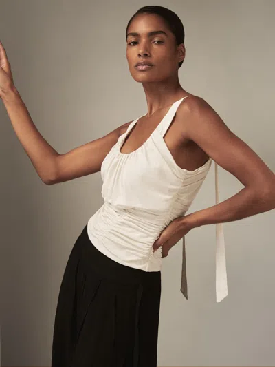 Reiss Ivory | Royal Ballet Ruched Vest In White