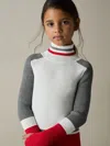 Reiss Ivory Skye 4-9 Yrs Ribbed Roll-neck Jumper