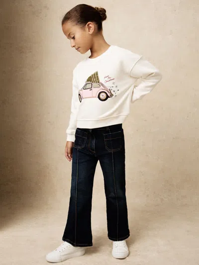 Reiss Ivory Sweatshirt In White