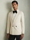 Reiss Ivory White Knight Slim Fit Single-breasted Stretch Suit Blazer In White