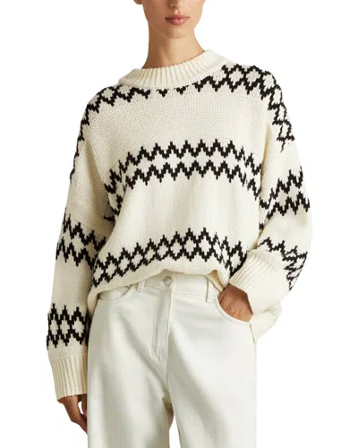Reiss Ivy Fairisle Wool-blend Jumper In Neutral