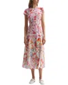 Reiss Ivy Floral Ombre Midi Dress