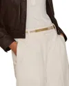 Reiss Ivy Skinny Leather Belt In Neutral
