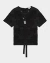 Reiss Iyla Embroidered Open-back Top In Black