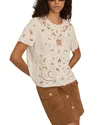 Reiss Ivory Floral Cut-out Embroidery Top In White