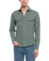 Reiss Jackson Heavy Jersey Shirt In Green