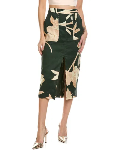 Reiss Jackson Print Linen Top In Multi