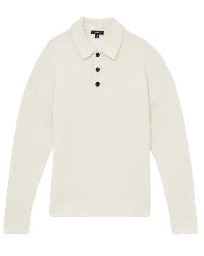 Reiss Jacob Relaxed Half But Wool-blend Sweater In White