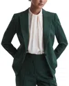 Reiss Bottle Green Jade Tailored Fit Single Breasted Suit Blazer
