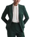 Reiss Bottle Green Jade Tailored Fit Single Breasted Suit Blazer In Green