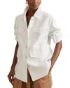 Reiss Jade Linen-blend Jacket In White