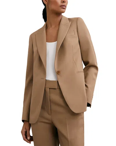 Reiss Jade Peak Lapel Blazer In Brown