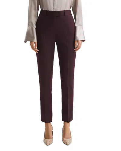 Reiss Jade Slim Leg Pants In Berry