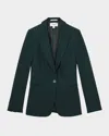 Reiss Jade Tailored Single-button Jacket In Green