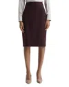 Reiss Flora Tailored Wool-blend Skirt In Berry
