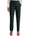 Reiss Womens Teal Gabi Slip-pocket Slim-leg Mid-rise Woven Trousers