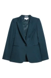 Reiss Jade Wool Blend Jacket In Blue