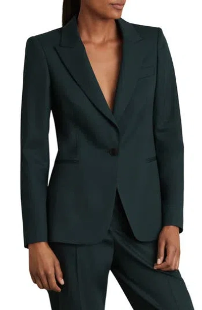Reiss Jade Wool Blend Jacket In Green