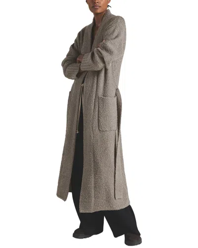 Reiss Jaden Boucle Long Knitted Wool-blend Sweater In Brown