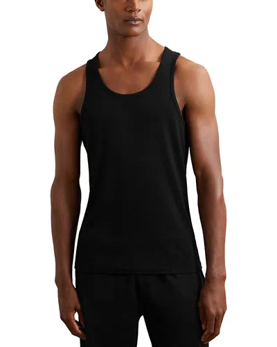 Reiss Jaden Ribbed Tank In Black