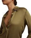 Reiss Khaki Fitted Layered Cuff Shirt In Khaki