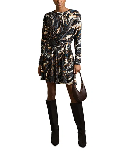 REISS JASMINE PRINTED SHORT DRESS