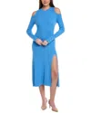 Shop Reiss Jean Cold Shoulder Knit Dress In Blue