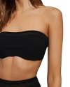 Reiss Black Strapless Underwire Mesh Bikini Top In Black
