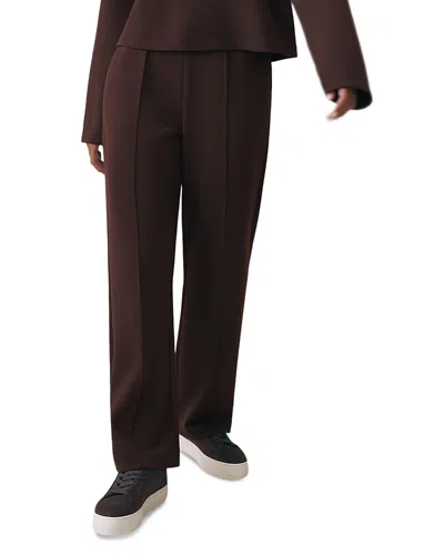 Reiss Jemma Wide Leg Joggers In Brown