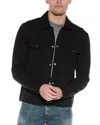 Reiss Jerry Interlock Overshirt Top In Black