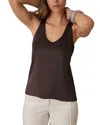 Reiss Jet Silk Vest In Brown