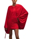 Reiss Jete Batwing Jersey Mini Dress In Red
