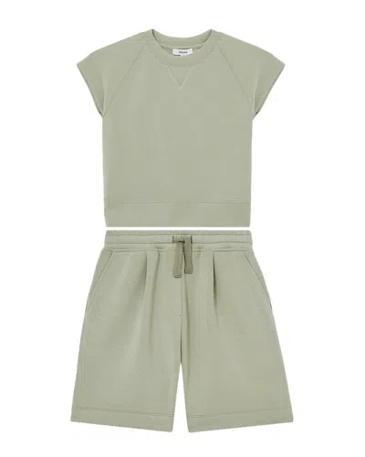 Reiss Kids' Joanna Sweatshirt Set In Green