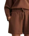 Reiss Womens Toffee Brown Jodie Elasticated-waist Stretch-jersey Shorts
