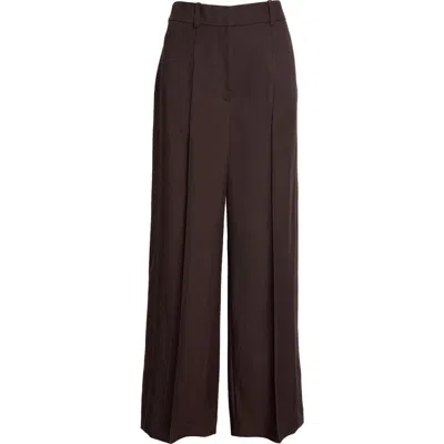 Reiss Jodie Wide Leg Pants In Brown