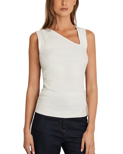 Reiss Jody Asymmetric Tank Top In White
