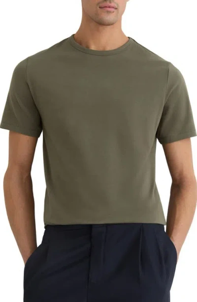 Reiss Joe Stretch Cotton T-shirt In Green