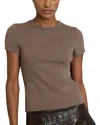 Reiss Womens Mink Jolie Slim-fit Cotton-jersey T-shirt In Brown