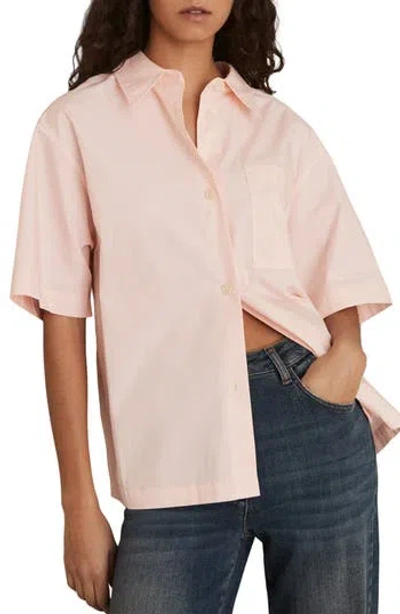 REISS REISS JORDAN OVERSIZE SHORT SLEEVE BUTTON-UP SHIRT