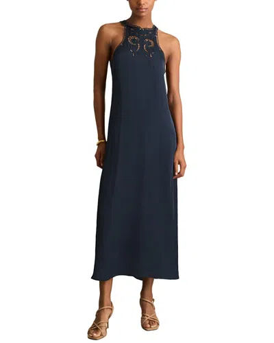 Reiss Joy Cutout Detail Satin Dress In Black