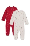 Reiss Babies'  Joy Set Of 2 Footies In Red