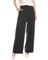 Reiss Womens Navy Eden Elasticated-waist Wide-leg Twill Trousers In Black