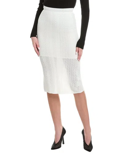 Reiss Judy Knitted Crochet Skirt In White