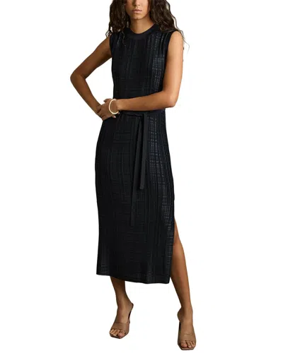 Reiss Jules Pleated Column Dress In Black