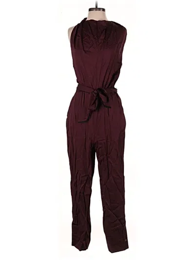 Pre-owned Reiss Jumpsuit In Burgundy