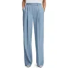 Reiss June High Waist Wide Leg Pants In Blue