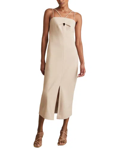 Reiss Juni Midi Dress In Nude