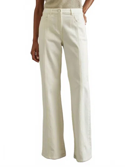 REISS JUNIPER FLARED JEANS IN ECRU