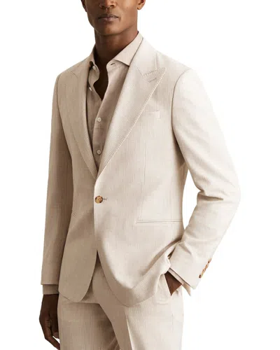 Reiss Kai Pinstripe Jacket In Neutral